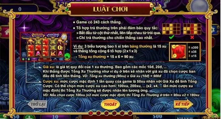 Luật chơi Nổ Hũ Kho Tàng Ngũ Long