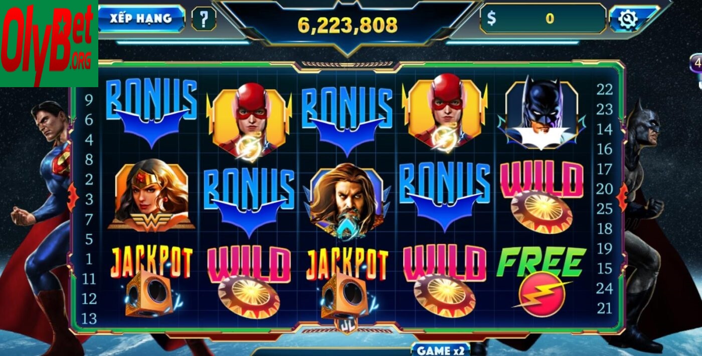 Nổ Hũ Justice Hấp Dẫn Tại Olybet Đông Đảo Người Chơi 2025 3 Hướng dẫn chơi game Nổ hũ Justice League tại Olybet